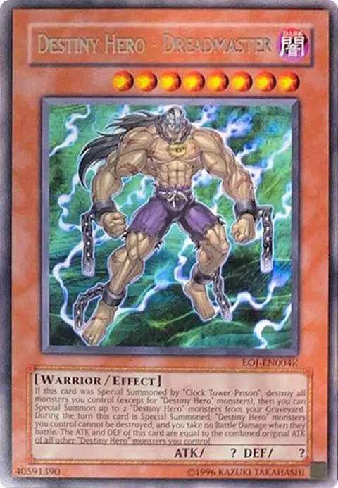 Destiny Hero - Dreadmaster EOJ-EN004K Yu-Gi-Oh card from Redemption Replacement