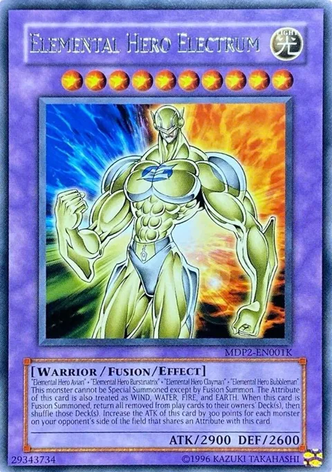 Elemental Hero Electrum MDP2-EN001K Yu-Gi-Oh card from Redemption Replacement