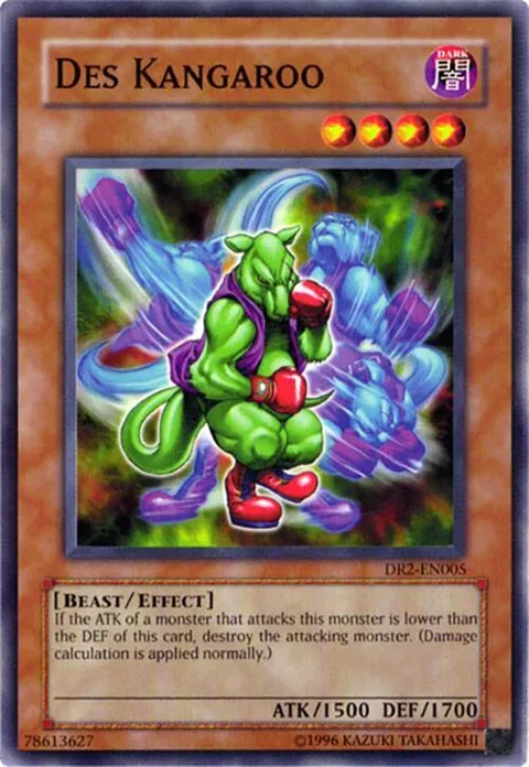 Des Kangaroo DR2-EN005 Yu-Gi-Oh card from Dark Revelation Volume 2