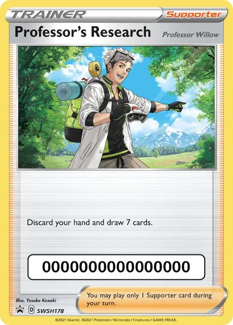 Professor's Research [Professor Willow] - SWSH178 with Pokemon Go Code #SWSH178 Pokémon card from Sword & Shield Promo Cards