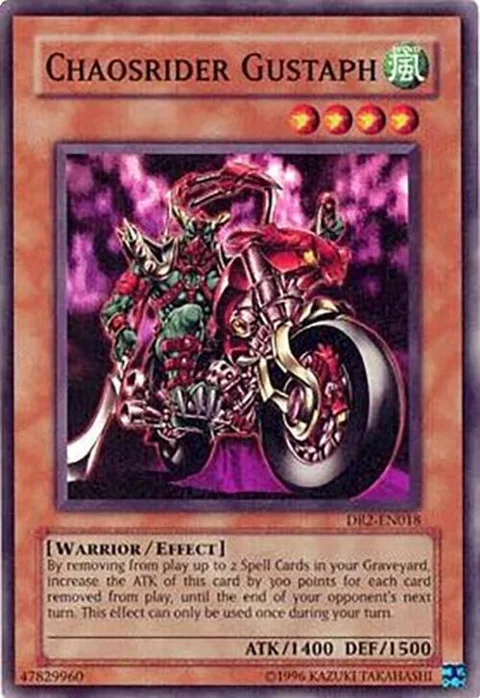 Chaosrider Gustaph DR2-EN018 Yu-Gi-Oh card from Dark Revelation Volume 2