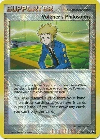 Volkner's Philosophy - 98/111 Player Reward #098/111 Reverse Holofoil Pokémon card from League & Championship Cards