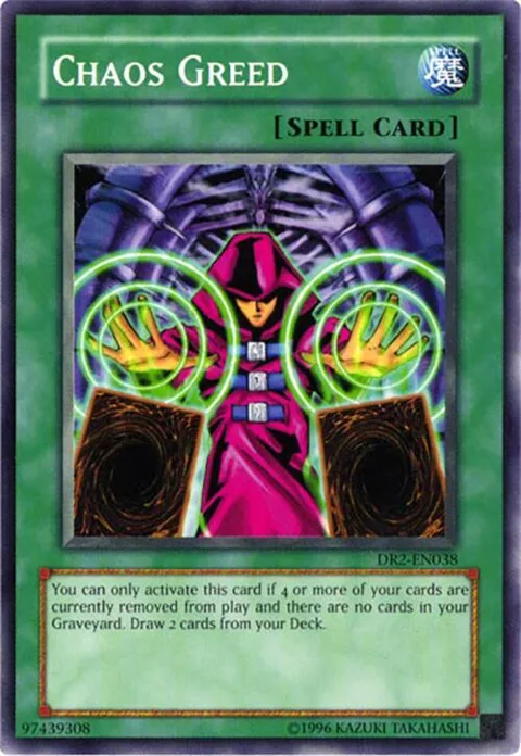 Chaos Greed DR2-EN038 Yu-Gi-Oh card from Dark Revelation Volume 2