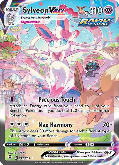 Sylveon VMAX Alt Art #212/203 Holofoil Pokémon card from Evolving Skies