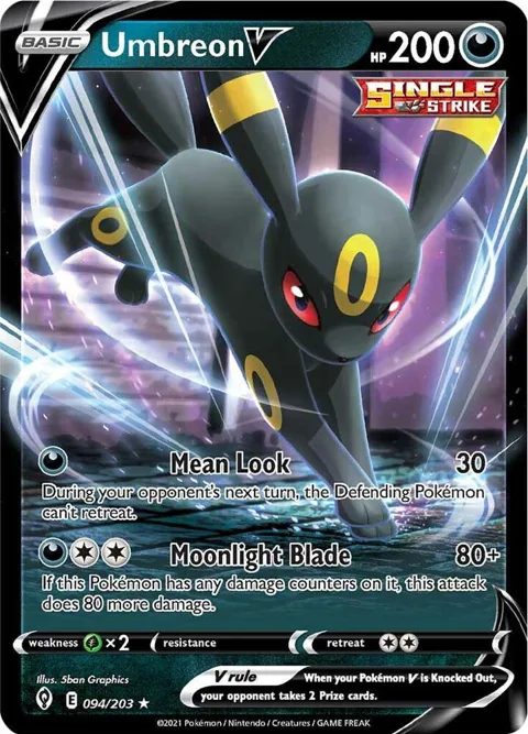 Umbreon V #094/203 Holofoil Pokémon card from Evolving Skies