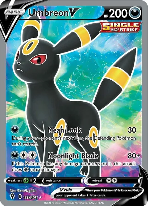 Umbreon V Full Art #188/203 Holofoil Pokémon card from Evolving Skies