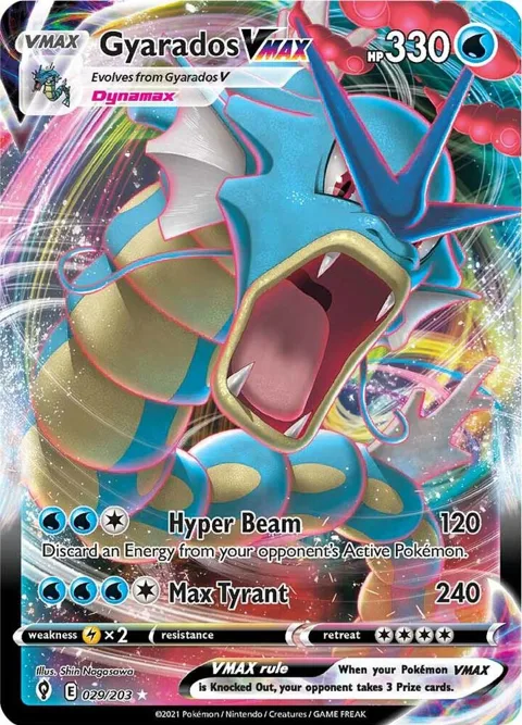 Gyarados VMAX #029/203 Holofoil Pokémon card from Evolving Skies