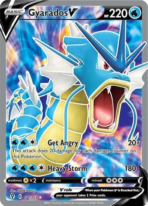 Gyarados V Full Art #171/203 Holofoil Pokémon card from Evolving Skies