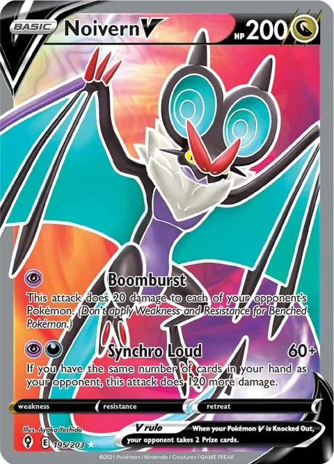 Noivern V Full Art #195/203 Holofoil Pokémon card from Evolving Skies