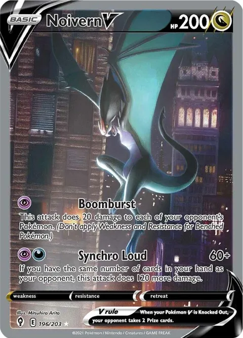 Noivern V Alt Art #196/203 Holofoil Pokémon card from Evolving Skies