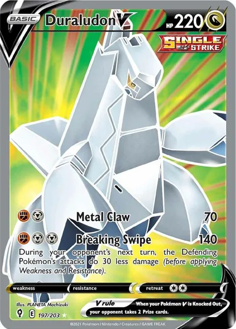 Duraludon V Full Art #197/203 Holofoil Pokémon card from Evolving Skies