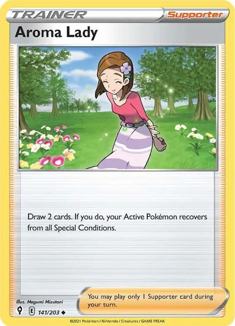 Aroma Lady #141/203 Pokémon card from Evolving Skies