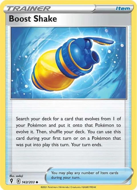 Boost Shake #142/203 Pokémon card from Evolving Skies