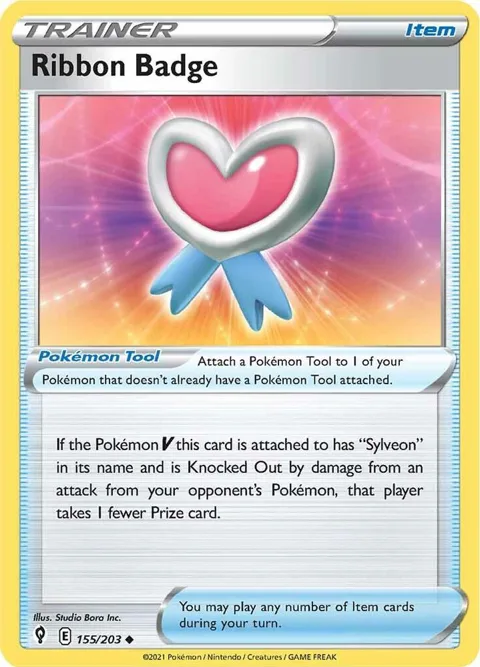 Ribbon Badge #155/203 Pokémon card from Evolving Skies