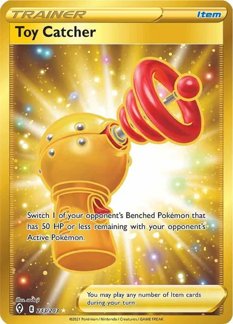 Toy Catcher Secret Rare #233/203 Holofoil Pokémon card from Evolving Skies