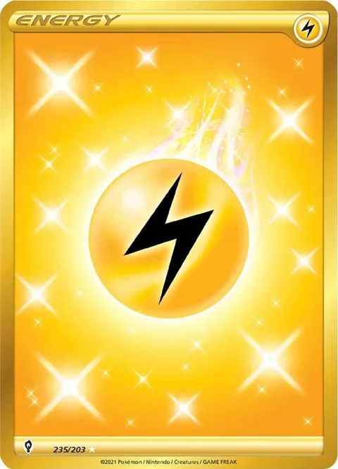 Lightning Energy Secret Rare #235/203 Holofoil Pokémon card from Evolving Skies