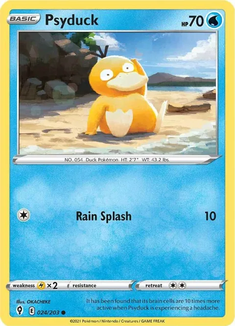 Psyduck #024/203 Reverse Holofoil Pokémon card from Evolving Skies