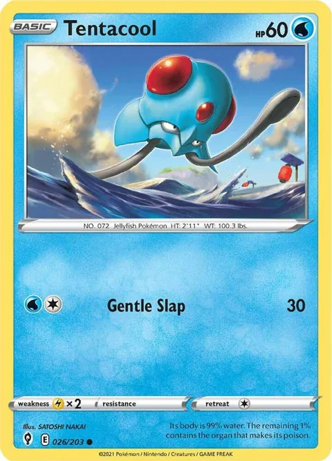 Tentacool #026/203 Pokémon card from Evolving Skies