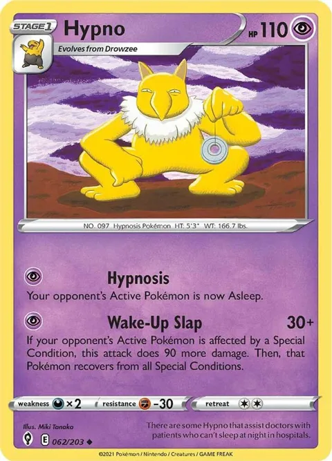 Hypno #062/203 Pokémon card from Evolving Skies