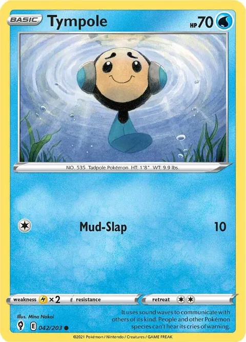 Tympole #042/203 Reverse Holofoil Pokémon card from Evolving Skies