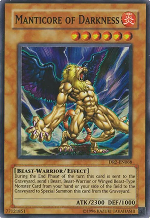 Manticore of Darkness DR2-EN068 Yu-Gi-Oh card from Dark Revelation Volume 2