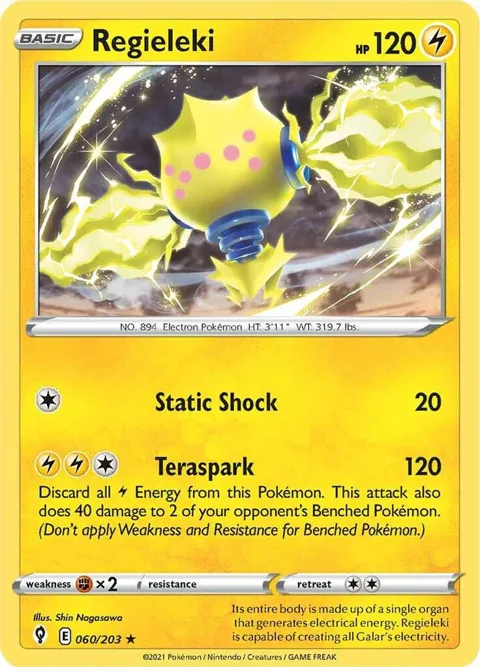 Regieleki #060/203 Reverse Holofoil Pokémon card from Evolving Skies