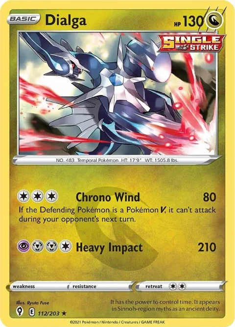Dialga #112/203 Reverse Holofoil Pokémon card from Evolving Skies