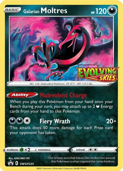 Galarian Moltres - SWSH125 Prerelease #SWSH125 Holofoil Pokémon card from Sword & Shield Promo Cards