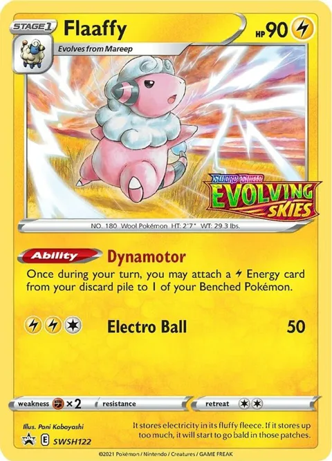 Flaaffy - SWSH122 Prerelease #SWSH122 Holofoil Pokémon card from Sword & Shield Promo Cards