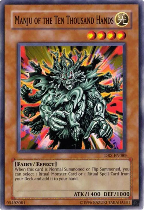 Manju of the Ten Thousand Hands DR2-EN089 Yu-Gi-Oh card from Dark Revelation Volume 2
