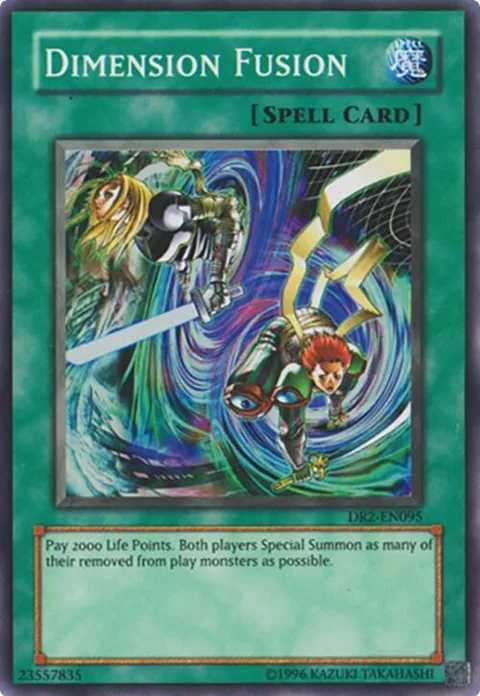 Dimension Fusion DR2-EN095 Yu-Gi-Oh card from Dark Revelation Volume 2
