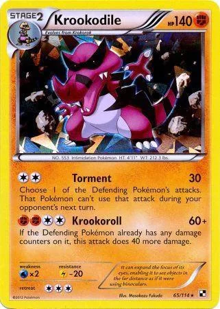 Krookodile - 65/114 Cracked Ice Holo #065/114 Holofoil Pokémon card from Blister Exclusives