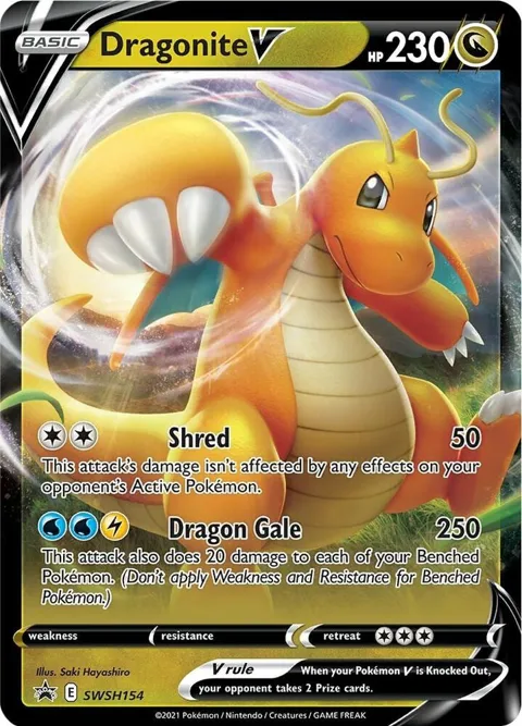 Dragonite V #SWSH154 Holofoil Pokémon card from Sword & Shield Promo Cards