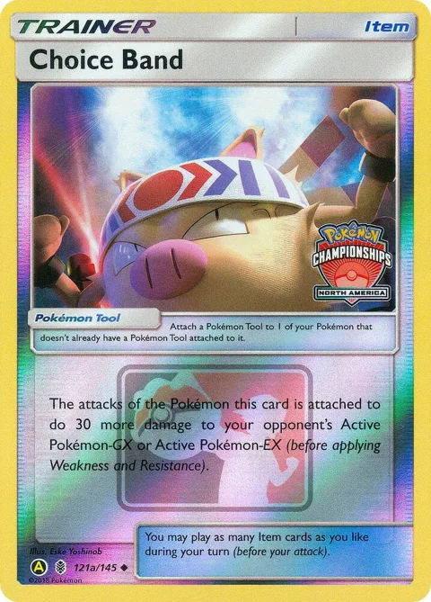 Choice Band - 121a/145 North America Championships #121a/145 Reverse Holofoil Pokémon card from League & Championship Cards