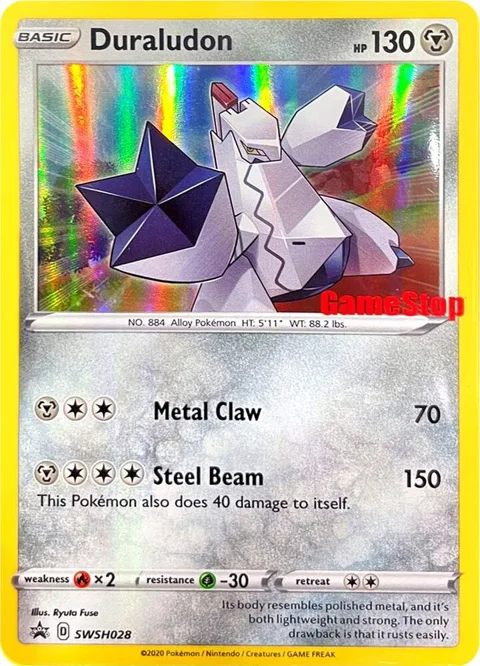 Duraludon - SWSH028 Gamestop Exclusive #SWSH028 Holofoil Pokémon card from Miscellaneous Cards & Products