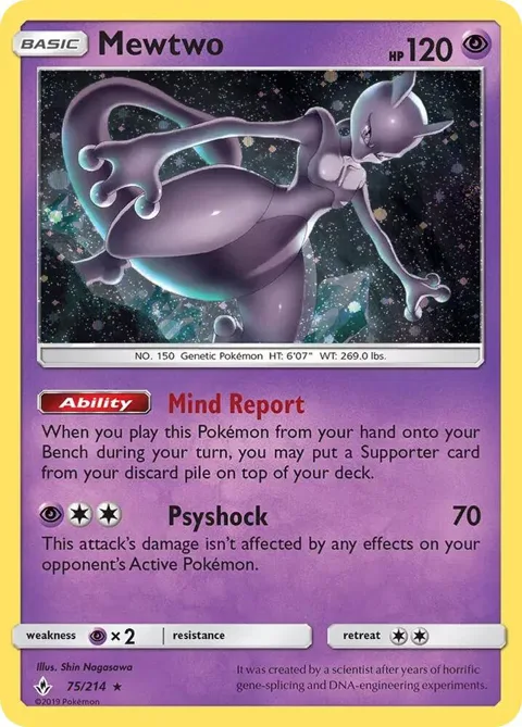 Mewtwo - 75/214 Cosmos Holo Costco Exclusive #075/214 Holofoil Pokémon card from Miscellaneous Cards & Products