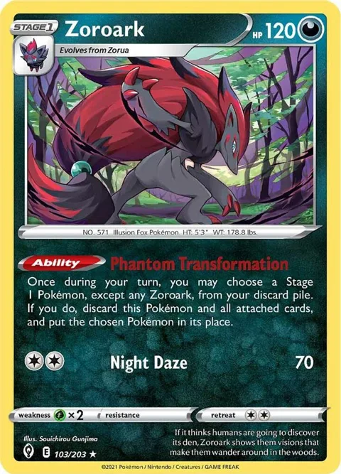 Zoroark #103/203 Pokémon card from Deck Exclusives
