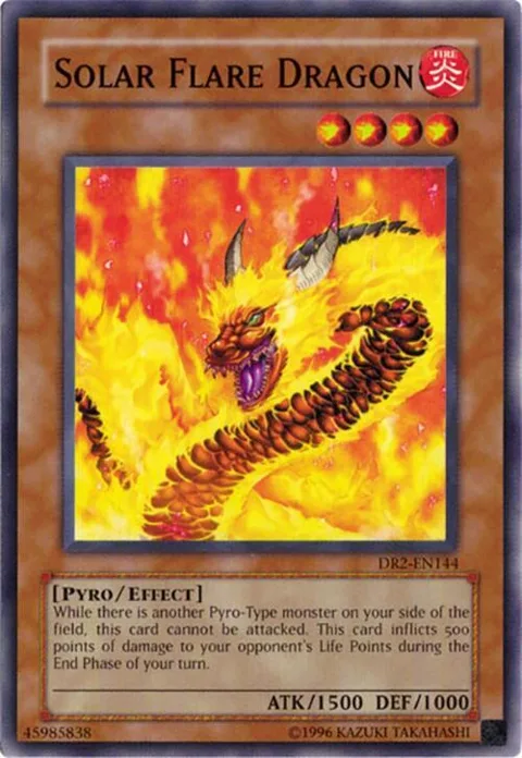 Solar Flare Dragon DR2-EN144 Yu-Gi-Oh card from Dark Revelation Volume 2
