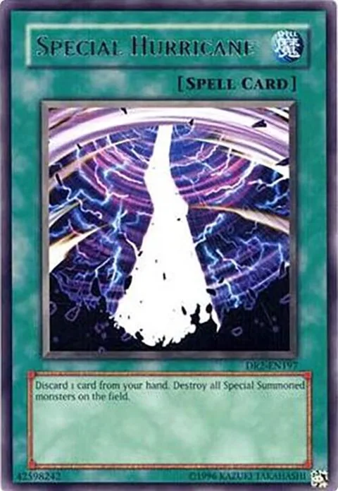 Special Hurricane DR2-EN197 Yu-Gi-Oh card from Dark Revelation Volume 2