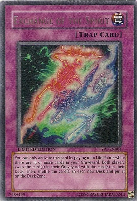 Exchange of the Spirit SP1-EN004 Yu-Gi-Oh card from Sneak Preview Series 1