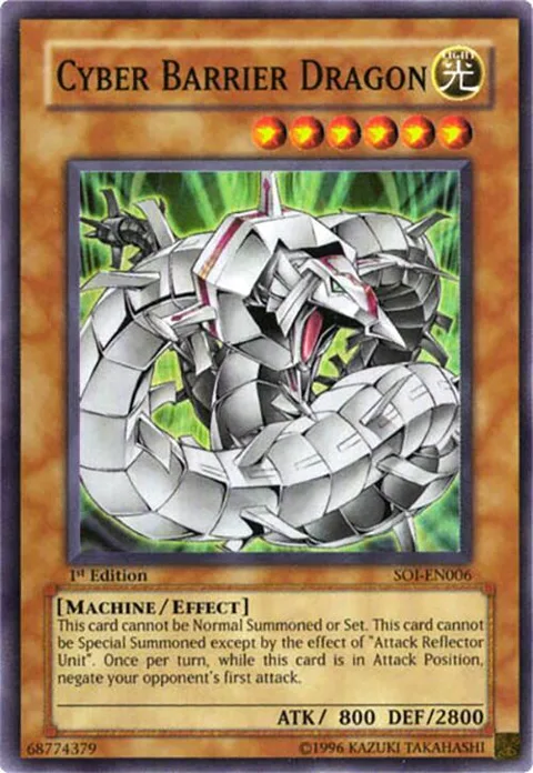 Cyber Barrier Dragon SOI-EN006 Unlimited Yu-Gi-Oh card from Shadow of Infinity