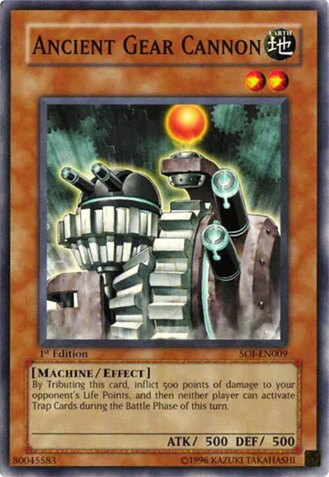 Ancient Gear Cannon SOI-EN009 1st Edition Yu-Gi-Oh card from Shadow of Infinity