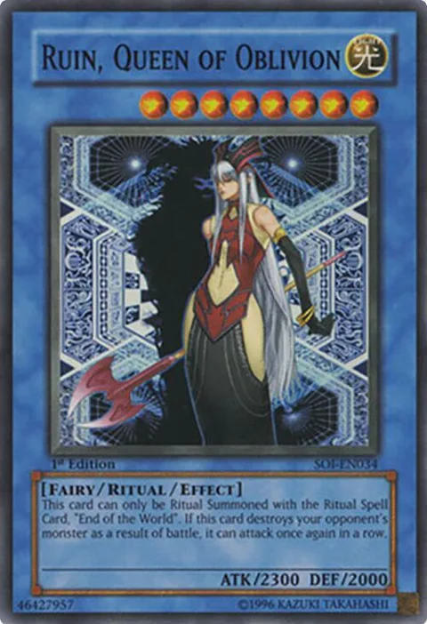 Ruin, Queen of Oblivion SOI-EN034 Unlimited Yu-Gi-Oh card from Shadow of Infinity