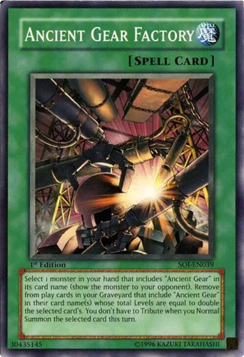 Ancient Gear Factory SOI-EN039 Unlimited Yu-Gi-Oh card from Shadow of Infinity