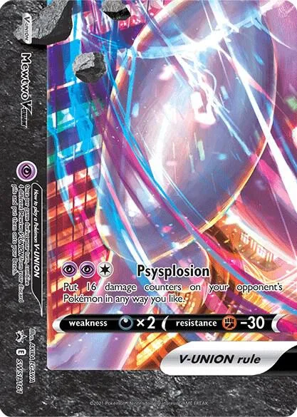 Mewtwo V-UNION #SWSH161 Holofoil Pokémon card from Sword & Shield Promo Cards