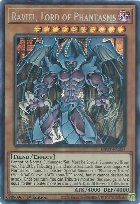Raviel, Lord of Phantasms MP21-EN254 Yu-Gi-Oh card from 2021 Tin of Ancient Battles