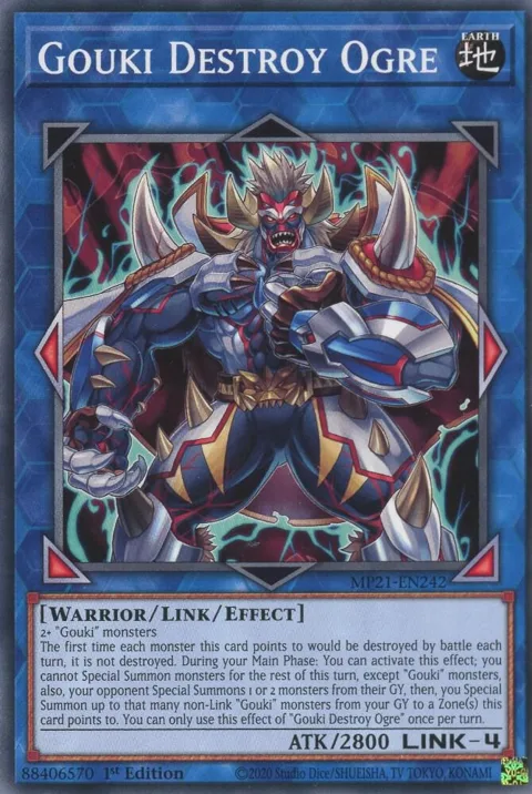 Gouki Destroy Ogre MP21-EN242 Yu-Gi-Oh card from 2021 Tin of Ancient Battles