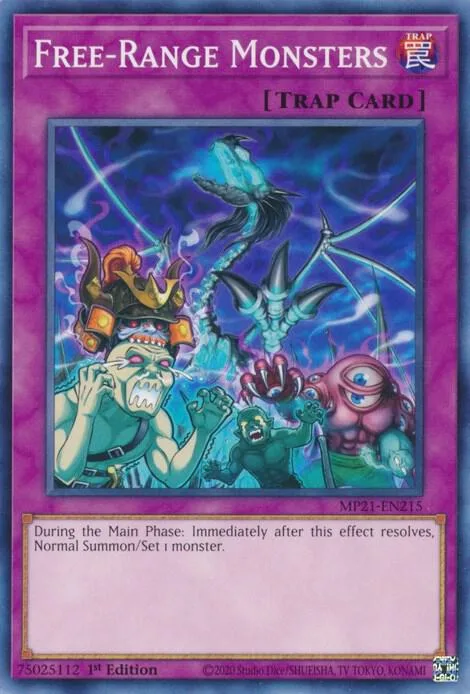 Free-Range Monsters MP21-EN215 Yu-Gi-Oh card from 2021 Tin of Ancient Battles