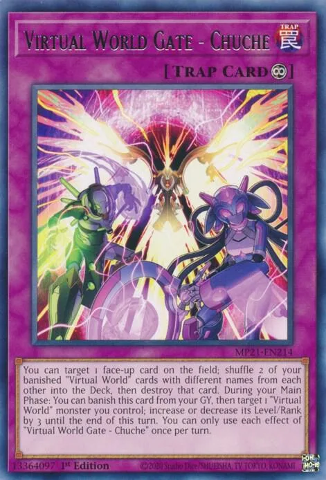 Virtual World Gate - Chuche MP21-EN214 Yu-Gi-Oh card from 2021 Tin of Ancient Battles