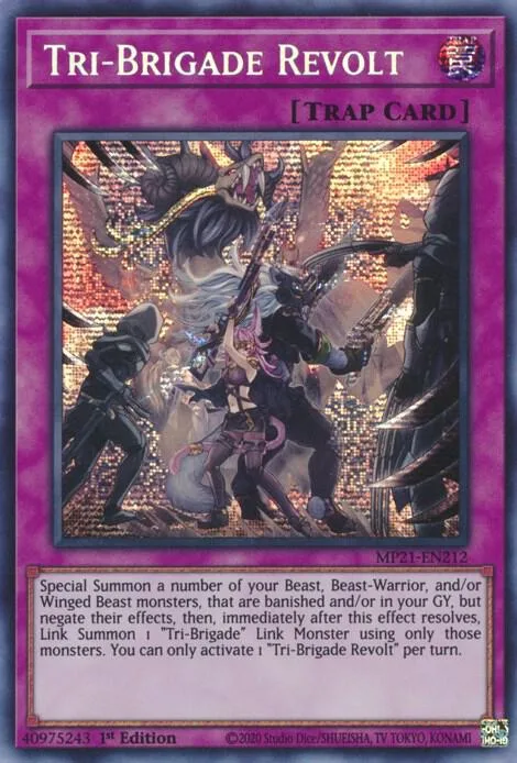 Tri-Brigade Revolt MP21-EN212 Yu-Gi-Oh card from 2021 Tin of Ancient Battles